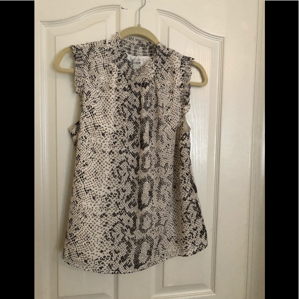 J. Crew Animal Print Sleeveless Shell 8